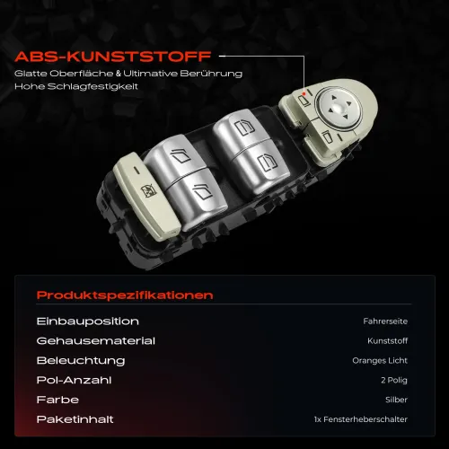 Schalter, Fensterheber fahrerseitig Frankberg 5481FB0031117 Bild Schalter, Fensterheber fahrerseitig Frankberg 5481FB0031117