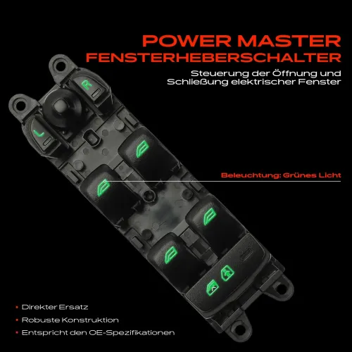 Schalter, Fensterheber fahrerseitig Frankberg 5481FB0031121 Bild Schalter, Fensterheber fahrerseitig Frankberg 5481FB0031121