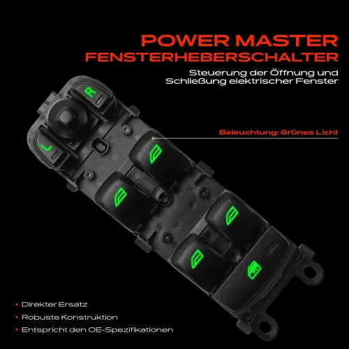 Schalter, Fensterheber fahrerseitig Frankberg 5481FB0031122 Bild Schalter, Fensterheber fahrerseitig Frankberg 5481FB0031122