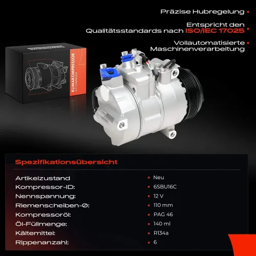 Kompressor, Klimaanlage Frankberg 5481FB0031186 Bild Kompressor, Klimaanlage Frankberg 5481FB0031186