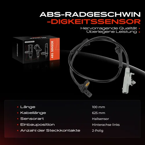 Sensor, Raddrehzahl Hinterachse links Frankberg 5481FB0031202 Bild Sensor, Raddrehzahl Hinterachse links Frankberg 5481FB0031202
