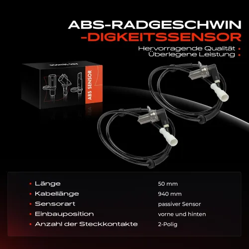 Sensor, Raddrehzahl Vorderachse beidseitig Frankberg 5481FB0031205 Bild Sensor, Raddrehzahl Vorderachse beidseitig Frankberg 5481FB0031205