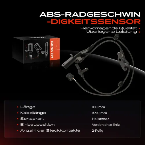 Sensor, Raddrehzahl Vorderachse rechts Frankberg 5481FB0031240 Bild Sensor, Raddrehzahl Vorderachse rechts Frankberg 5481FB0031240