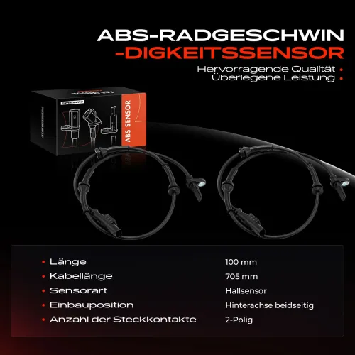 Sensor, Raddrehzahl Hinterachse beidseitig Frankberg 5481FB0031251 Bild Sensor, Raddrehzahl Hinterachse beidseitig Frankberg 5481FB0031251