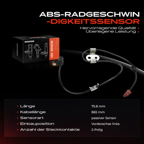 Sensor, Raddrehzahl Vorderachse links Frankberg 5481FB0031282 Bild Sensor, Raddrehzahl Vorderachse links Frankberg 5481FB0031282