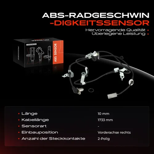 Sensor, Raddrehzahl Vorderachse rechts Frankberg 5481FB0031308 Bild Sensor, Raddrehzahl Vorderachse rechts Frankberg 5481FB0031308
