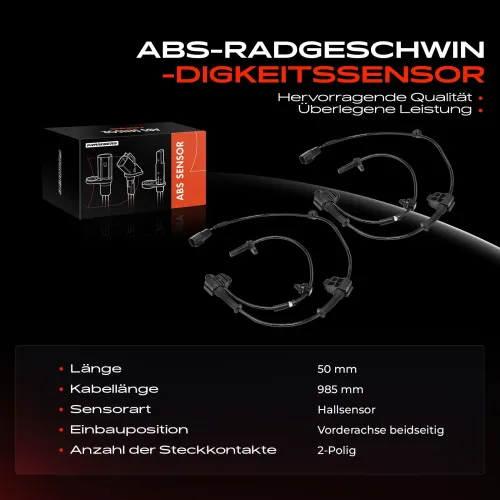 Sensor, Raddrehzahl Vorderachse beidseitig Frankberg 5481FB0031311 Bild Sensor, Raddrehzahl Vorderachse beidseitig Frankberg 5481FB0031311