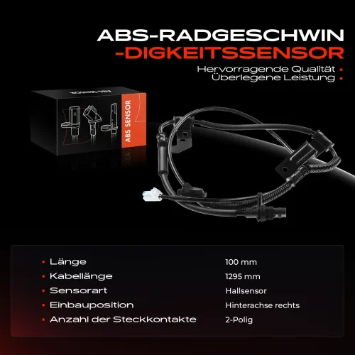 Sensor, Raddrehzahl Hinterachse rechts Frankberg 5481FB0031336 Bild Sensor, Raddrehzahl Hinterachse rechts Frankberg 5481FB0031336