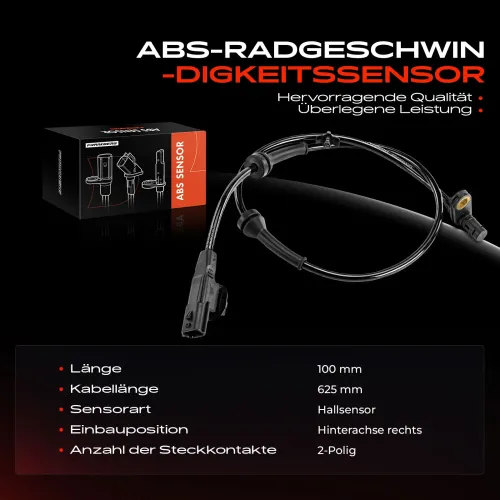 Sensor, Raddrehzahl Hinterachse rechts Frankberg 5481FB0031383 Bild Sensor, Raddrehzahl Hinterachse rechts Frankberg 5481FB0031383