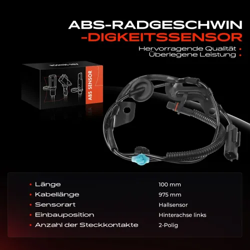 Sensor, Raddrehzahl Hinterachse links Frankberg 5481FB0031399 Bild Sensor, Raddrehzahl Hinterachse links Frankberg 5481FB0031399