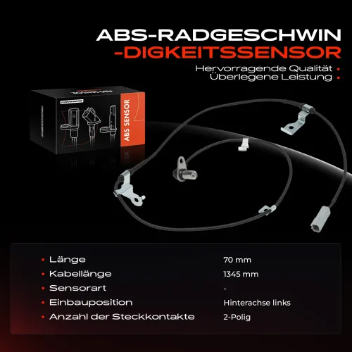 Sensor, Raddrehzahl Hinterachse links Frankberg 5481FB0031406 Bild Sensor, Raddrehzahl Hinterachse links Frankberg 5481FB0031406