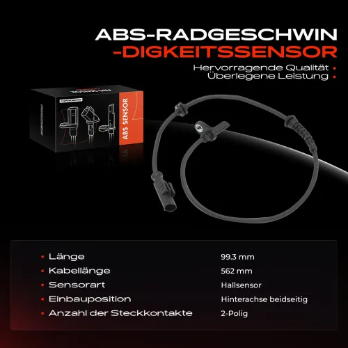 Sensor, Raddrehzahl Hinterachse beidseitig Frankberg 5481FB0031426 Bild Sensor, Raddrehzahl Hinterachse beidseitig Frankberg 5481FB0031426