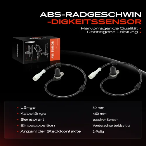 Sensor, Raddrehzahl Vorderachse beidseitig Frankberg 5481FB0031465 Bild Sensor, Raddrehzahl Vorderachse beidseitig Frankberg 5481FB0031465