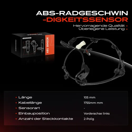 Sensor, Raddrehzahl Vorderachse links Frankberg 5481FB0031467 Bild Sensor, Raddrehzahl Vorderachse links Frankberg 5481FB0031467