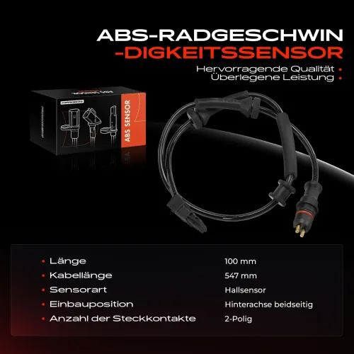 Sensor, Raddrehzahl Hinterachse beidseitig Frankberg 5481FB0031482 Bild Sensor, Raddrehzahl Hinterachse beidseitig Frankberg 5481FB0031482