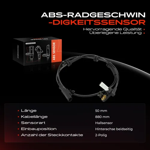Sensor, Raddrehzahl Hinterachse beidseitig Frankberg 5481FB0031507 Bild Sensor, Raddrehzahl Hinterachse beidseitig Frankberg 5481FB0031507