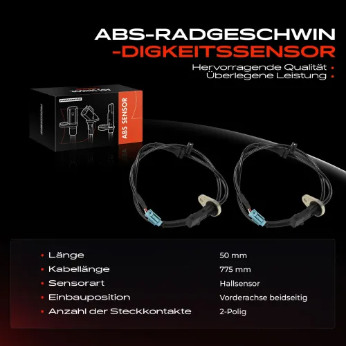 Sensor, Raddrehzahl Vorderachse beidseitig Frankberg 5481FB0031555 Bild Sensor, Raddrehzahl Vorderachse beidseitig Frankberg 5481FB0031555