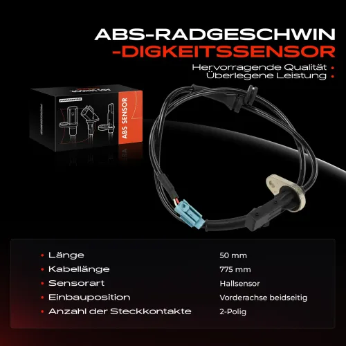 Sensor, Raddrehzahl Vorderachse beidseitig Frankberg 5481FB0031556 Bild Sensor, Raddrehzahl Vorderachse beidseitig Frankberg 5481FB0031556