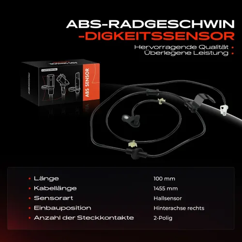 Sensor, Raddrehzahl Hinterachse rechts Frankberg 5481FB0031567 Bild Sensor, Raddrehzahl Hinterachse rechts Frankberg 5481FB0031567