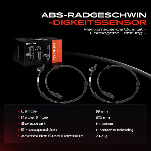 Sensor, Raddrehzahl Hinterachse beidseitig Frankberg 5481FB0031591 Bild Sensor, Raddrehzahl Hinterachse beidseitig Frankberg 5481FB0031591