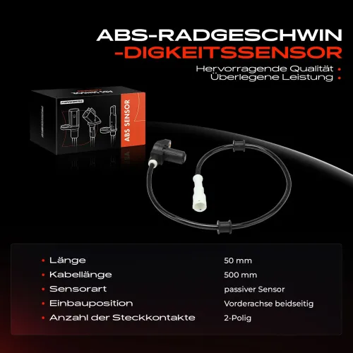 Sensor, Raddrehzahl Vorderachse beidseitig Frankberg 5481FB0031597 Bild Sensor, Raddrehzahl Vorderachse beidseitig Frankberg 5481FB0031597
