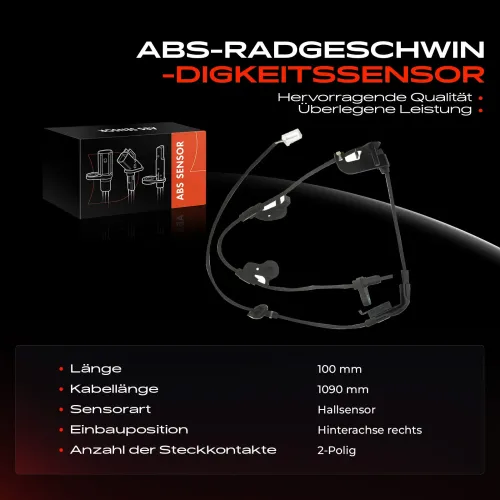 Sensor, Raddrehzahl Hinterachse rechts Frankberg 5481FB0031609 Bild Sensor, Raddrehzahl Hinterachse rechts Frankberg 5481FB0031609