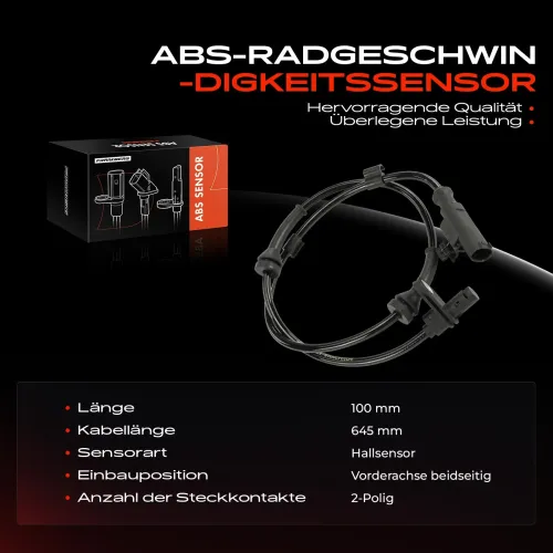 Sensor, Raddrehzahl Vorderachse beidseitig Frankberg 5481FB0031703 Bild Sensor, Raddrehzahl Vorderachse beidseitig Frankberg 5481FB0031703