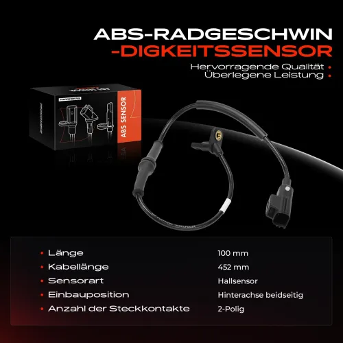 Sensor, Raddrehzahl Hinterachse beidseitig Frankberg 5481FB0031720 Bild Sensor, Raddrehzahl Hinterachse beidseitig Frankberg 5481FB0031720