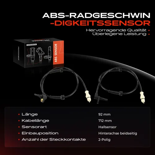 Sensor, Raddrehzahl Hinterachse beidseitig Frankberg 5481FB0031734 Bild Sensor, Raddrehzahl Hinterachse beidseitig Frankberg 5481FB0031734