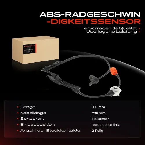 Sensor, Raddrehzahl Vorderachse links Frankberg 5481FB0031738 Bild Sensor, Raddrehzahl Vorderachse links Frankberg 5481FB0031738