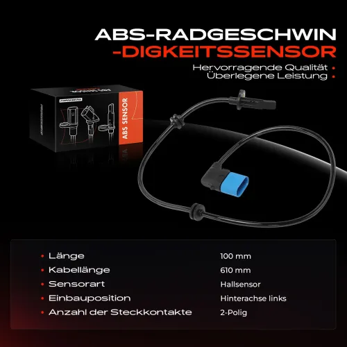 Sensor, Raddrehzahl Hinterachse links Frankberg 5481FB0031770 Bild Sensor, Raddrehzahl Hinterachse links Frankberg 5481FB0031770