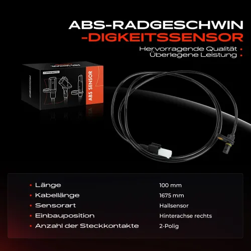Sensor, Raddrehzahl Hinterachse rechts Frankberg 5481FB0031786 Bild Sensor, Raddrehzahl Hinterachse rechts Frankberg 5481FB0031786