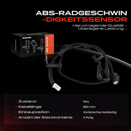 Sensor, Raddrehzahl Hinterachse links Frankberg 5481FB0031802 Bild Sensor, Raddrehzahl Hinterachse links Frankberg 5481FB0031802