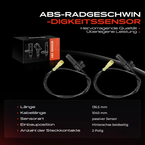 Sensor, Raddrehzahl Hinterachse beidseitig Frankberg 5481FB0031840 Bild Sensor, Raddrehzahl Hinterachse beidseitig Frankberg 5481FB0031840