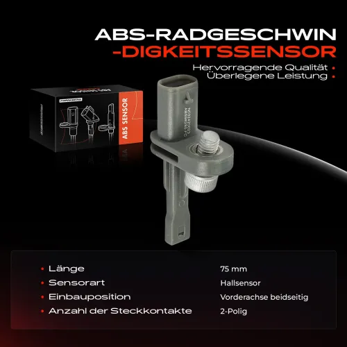 Sensor, Raddrehzahl Vorderachse beidseitig Frankberg 5481FB0031879 Bild Sensor, Raddrehzahl Vorderachse beidseitig Frankberg 5481FB0031879