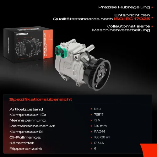 Kompressor, Klimaanlage Frankberg 5481FB0031921 Bild Kompressor, Klimaanlage Frankberg 5481FB0031921