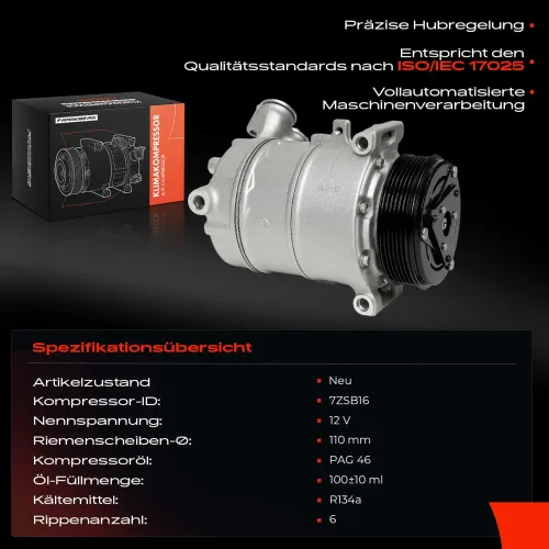 Kompressor, Klimaanlage Frankberg 5481FB0031929 Bild Kompressor, Klimaanlage Frankberg 5481FB0031929