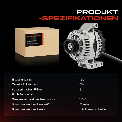 Generator 12 V Frankberg 5481FB0032245 Bild Generator 12 V Frankberg 5481FB0032245