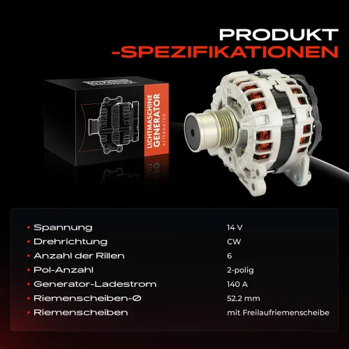 Generator 14 V Frankberg 5481FB0032255 Bild Generator 14 V Frankberg 5481FB0032255