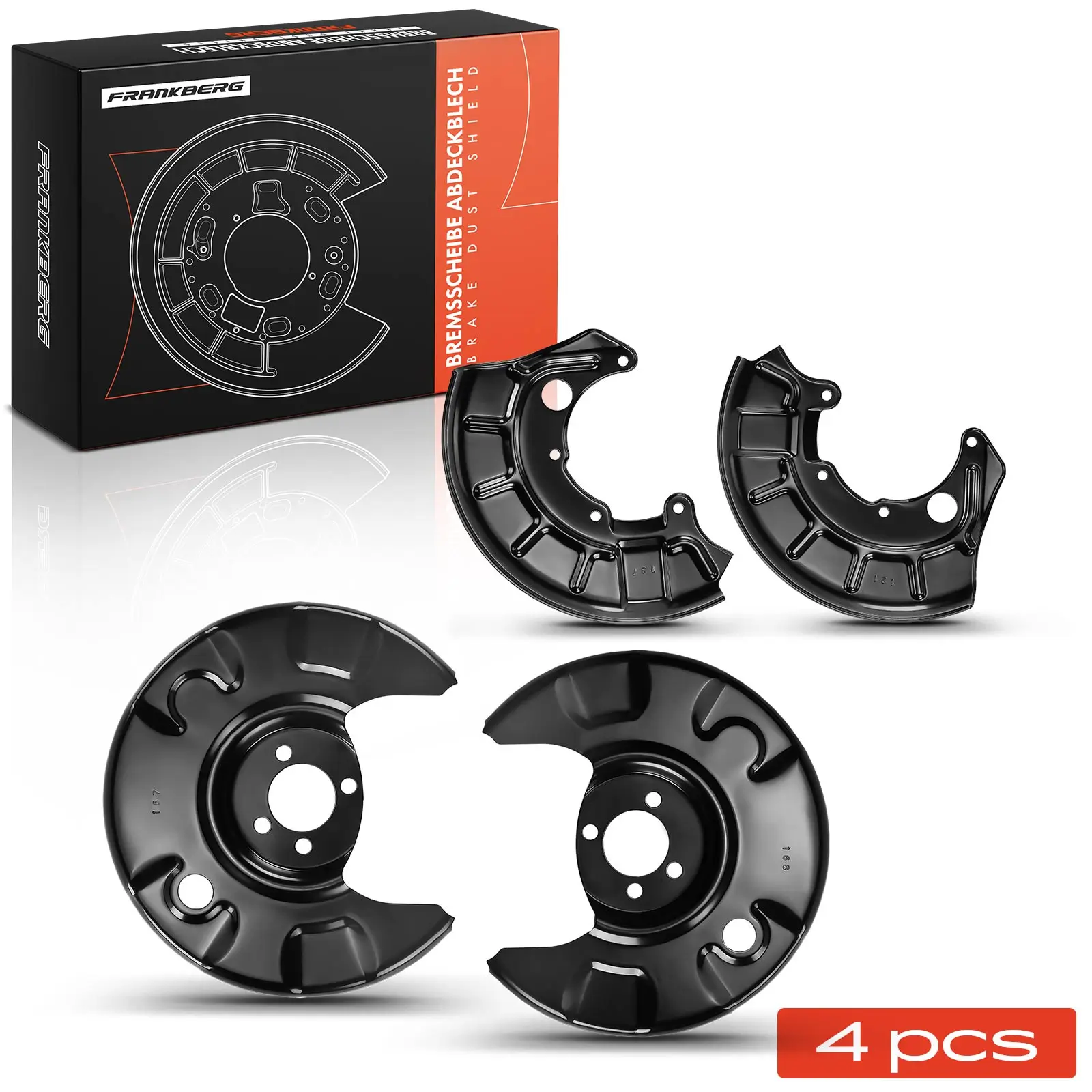 Spritzblech, Bremsscheibe vorne und hinten Frankberg 5481FB0032504