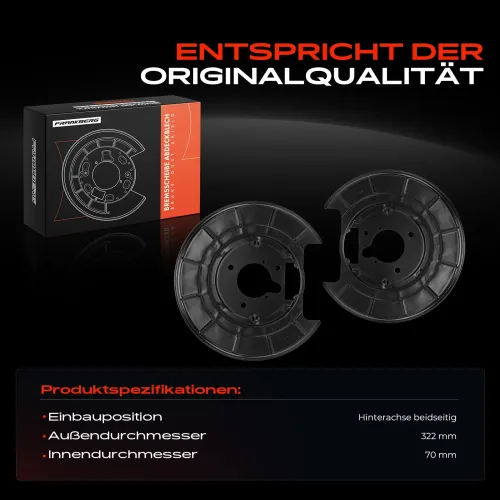 Spritzblech, Bremsscheibe Hinterachse beidseitig Frankberg 5481FB0032569 Bild Spritzblech, Bremsscheibe Hinterachse beidseitig Frankberg 5481FB0032569