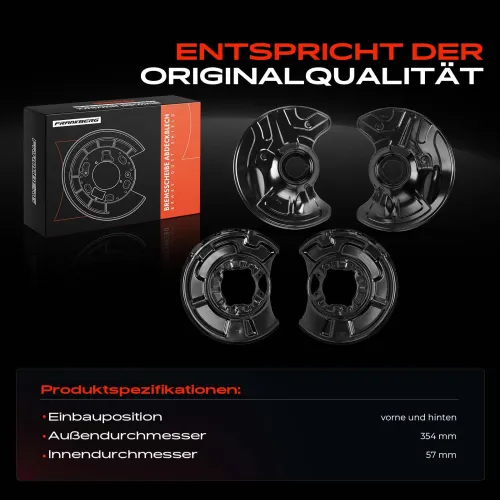 Spritzblech, Bremsscheibe vorne und hinten Frankberg 5481FB0032599 Bild Spritzblech, Bremsscheibe vorne und hinten Frankberg 5481FB0032599