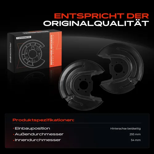 Spritzblech, Bremsscheibe Hinterachse beidseitig Frankberg 5481FB0032642 Bild Spritzblech, Bremsscheibe Hinterachse beidseitig Frankberg 5481FB0032642