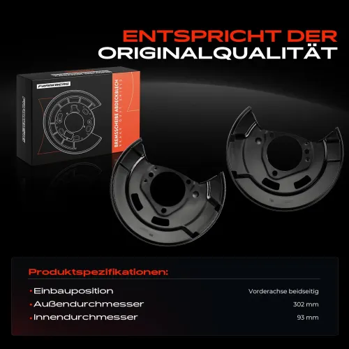 Spritzblech, Bremsscheibe Vorderachse beidseitig Frankberg 5481FB0032656 Bild Spritzblech, Bremsscheibe Vorderachse beidseitig Frankberg 5481FB0032656