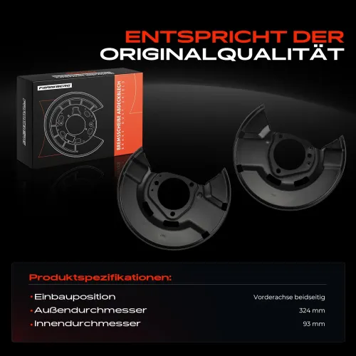 Spritzblech, Bremsscheibe Vorderachse beidseitig Frankberg 5481FB0032657 Bild Spritzblech, Bremsscheibe Vorderachse beidseitig Frankberg 5481FB0032657