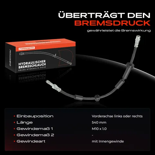 Bremsschlauch Vorderachse beidseitig Frankberg 5481FB0032704 Bild Bremsschlauch Vorderachse beidseitig Frankberg 5481FB0032704