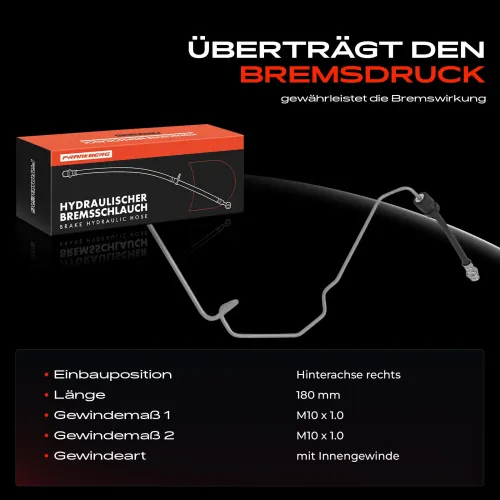 Bremsschlauch Hinterachse rechts Frankberg 5481FB0032709 Bild Bremsschlauch Hinterachse rechts Frankberg 5481FB0032709