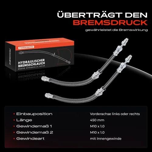 Bremsschlauch Vorderachse beidseitig Frankberg 5481FB0032710 Bild Bremsschlauch Vorderachse beidseitig Frankberg 5481FB0032710