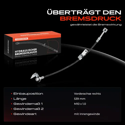 Bremsschlauch Vorderachse rechts Frankberg 5481FB0032726 Bild Bremsschlauch Vorderachse rechts Frankberg 5481FB0032726