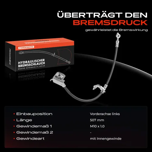 Bremsschlauch Vorderachse links Frankberg 5481FB0032737 Bild Bremsschlauch Vorderachse links Frankberg 5481FB0032737